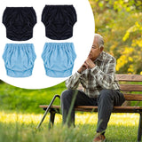 Maxbell Incontinence Adult Cloth Diaper Undewears for Elderly Disabled Woman and Man Black XS