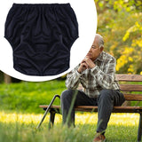 Maxbell Incontinence Adult Cloth Diaper Undewears for Elderly Disabled Woman and Man Black S
