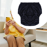 Maxbell Incontinence Adult Cloth Diaper Undewears for Elderly Disabled Woman and Man Black S
