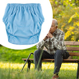 Maxbell Incontinence Adult Cloth Diaper Undewears for Elderly Disabled Woman and Man Blue XS