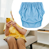 Maxbell Incontinence Adult Cloth Diaper Undewears for Elderly Disabled Woman and Man Blue S
