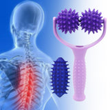 Maxbell Massage Roller Ball Portable Manual Massage Tool for Shoulder Full Body Neck Purple