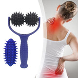 Maxbell Massage Roller Ball Portable Manual Massage Tool for Shoulder Full Body Neck Blue