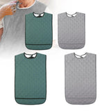 Maxbell Large Elder Bib Washable Reusable Practical Adult Bibs for Eating for Adults Green S