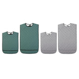 Maxbell Large Elder Bib Washable Reusable Practical Adult Bibs for Eating for Adults Green S