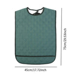 Maxbell Large Elder Bib Washable Reusable Practical Adult Bibs for Eating for Adults Green S