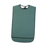 Maxbell Large Elder Bib Washable Reusable Practical Adult Bibs for Eating for Adults Green M
