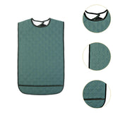 Maxbell Large Elder Bib Washable Reusable Practical Adult Bibs for Eating for Adults Green M
