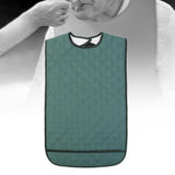 Maxbell Large Elder Bib Washable Reusable Practical Adult Bibs for Eating for Adults Green M
