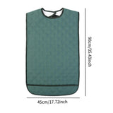Maxbell Large Elder Bib Washable Reusable Practical Adult Bibs for Eating for Adults Green M