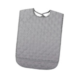 Maxbell Large Elder Bib Washable Reusable Practical Adult Bibs for Eating for Adults Gray S