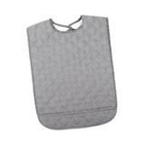 Maxbell Large Elder Bib Washable Reusable Practical Adult Bibs for Eating for Adults Gray S