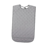 Maxbell Large Elder Bib Washable Reusable Practical Adult Bibs for Eating for Adults Gray M