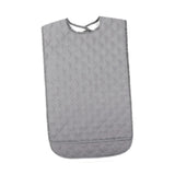Maxbell Large Elder Bib Washable Reusable Practical Adult Bibs for Eating for Adults Gray M