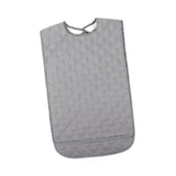 Maxbell Large Elder Bib Washable Reusable Practical Adult Bibs for Eating for Adults Gray M