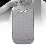 Maxbell Large Elder Bib Washable Reusable Practical Adult Bibs for Eating for Adults Gray M