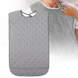 Maxbell Large Elder Bib Washable Reusable Practical Adult Bibs for Eating for Adults Gray M