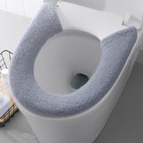 Maxbell Toilet Seat Cover Universal Washable Modern Pad for Dorm Household Farmhouse Deep Gray