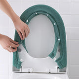 Maxbell Toilet Seat Cover Universal Washable Modern Pad for Dorm Household Farmhouse Deep Green
