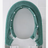 Maxbell Toilet Seat Cover Universal Washable Modern Pad for Dorm Household Farmhouse Deep Green