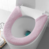 Maxbell Toilet Seat Cover Universal Washable Modern Pad for Dorm Household Farmhouse Violet Pink