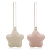 Maxbell Pacifier Holder Case Travel Multipurpose Five Pointed Star Shaped Beige