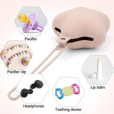 Maxbell Pacifier Holder Case Travel Multipurpose Five Pointed Star Shaped Pink