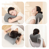 Maxbell Neck Support for Office Chair Removable Cover Desk Napping Pillow for Adults Gray