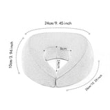 Maxbell Face Down Pillow Removable Cover Ergonomic for Massage Chair Airplane Travel gray