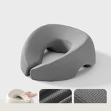 Maxbell Face Down Pillow Removable Cover Ergonomic for Massage Chair Airplane Travel gray