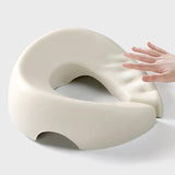 Maxbell Face Down Pillow Removable Cover Ergonomic for Massage Chair Airplane Travel gray