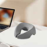 Maxbell Face Down Pillow Removable Cover Ergonomic for Massage Chair Airplane Travel gray