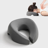 Maxbell Face Down Pillow Removable Cover Ergonomic for Massage Chair Airplane Travel gray