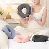 Maxbell Face Down Pillow Removable Cover Ergonomic for Massage Chair Airplane Travel pink