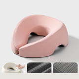 Maxbell Face Down Pillow Removable Cover Ergonomic for Massage Chair Airplane Travel pink