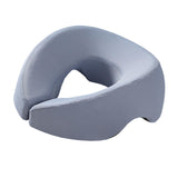 Maxbell Face Down Pillow Removable Cover Ergonomic for Massage Chair Airplane Travel light blue