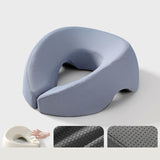 Maxbell Face Down Pillow Removable Cover Ergonomic for Massage Chair Airplane Travel light blue