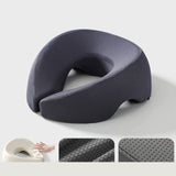 Maxbell Face Down Pillow Removable Cover Ergonomic for Massage Chair Airplane Travel dark blue