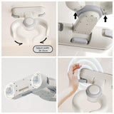 Maxbell Baby Bath Stand Ergonomical Bath Standing Support for Tub Boys Girls Newborn Gray