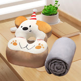 Maxbell Office Desk Napping Pillow Versatile Sleeping Pillow for Travel Bedroom Sofa YellowEarwithBlanket