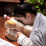 Maxbell Office Desk Napping Pillow Versatile Sleeping Pillow for Travel Bedroom Sofa YellowEarwithBlanket