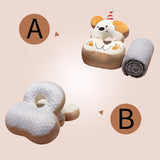 Maxbell Office Desk Napping Pillow Versatile Sleeping Pillow for Travel Bedroom Sofa YellowEarwithBlanket