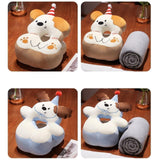 Maxbell Office Desk Napping Pillow Versatile Sleeping Pillow for Travel Bedroom Sofa Brown Ear No Blanket