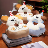 Maxbell Office Desk Napping Pillow Versatile Sleeping Pillow for Travel Bedroom Sofa Brown Ear No Blanket