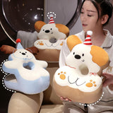 Maxbell Office Desk Napping Pillow Versatile Sleeping Pillow for Travel Bedroom Sofa BrownEar withBlanket