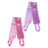Maxbell Gel Adjustable Large Cooling Neck Ice Pack Wrap for Sleep Relaxing Neck Pink