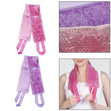 Maxbell Gel Adjustable Large Cooling Neck Ice Pack Wrap for Sleep Relaxing Neck Pink