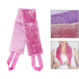 Maxbell Gel Adjustable Large Cooling Neck Ice Pack Wrap for Sleep Relaxing Neck Pink