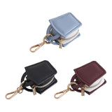 Maxbell Rings Holder Keychain Stylish Zipper Portable for Mother Gift Sports Earrings Blue
