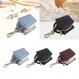 Maxbell Rings Holder Keychain Stylish Zipper Portable for Mother Gift Sports Earrings Blue